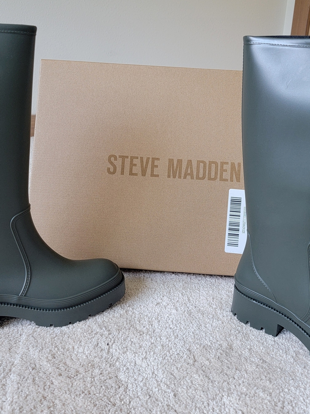 Steve Madden Rocky-H20 Rain Boots - Olive Green - Size 6 NIB - Picture 2 of 10